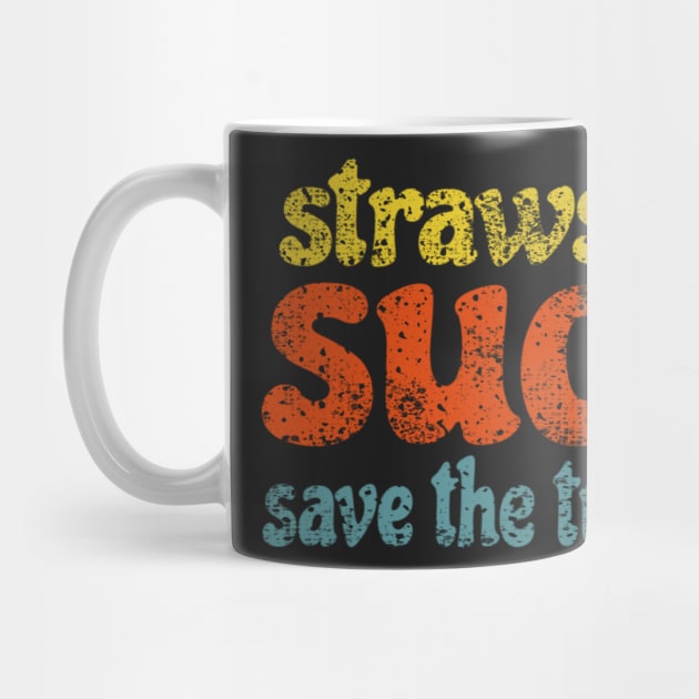 Straws Suck Save the Turtles Retro Sticker Gift for Girls Water Flasks Pillows by gillys